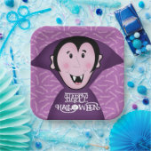 Dracula Vampire Bat Halloween Paarse Bats Papieren Bordje (Feest)