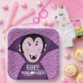 Dracula Vampire Bat Halloween Paarse Bats Papieren Bordje (Feest)