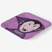 Dracula Vampire Bat Halloween Paarse Bats Papieren Bordje (Gebogen)