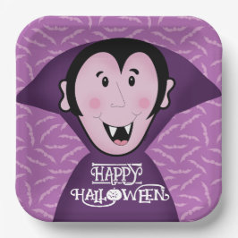 Dracula Vampire Bat Halloween Paarse Bats Papieren Bordje