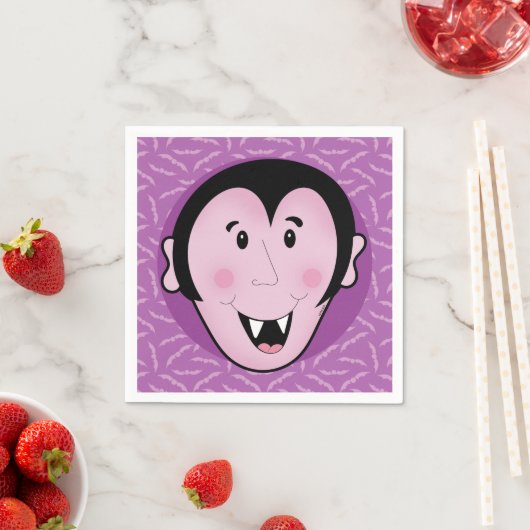 Dracula Vampire Bat Halloween Paarse Bats Servet (Insitu)