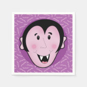 Dracula Vampire Bat Halloween Paarse Bats Servet (Voorkant)