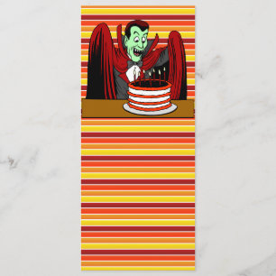 Dracula Vampire Cartoon Halloween Birthday Kaart