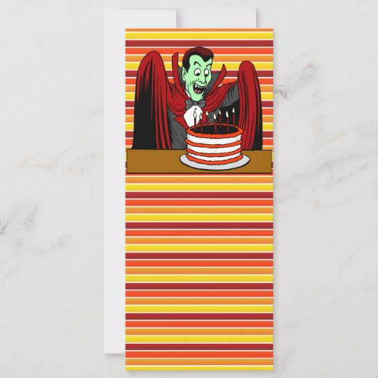 Dracula Vampire Cartoon Halloween Birthday Kaart (Voorkant)