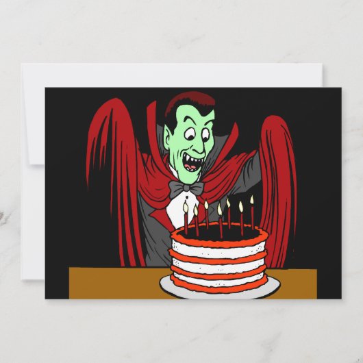 Dracula Vampire Halloween Birthday Kaart (Voorkant)
