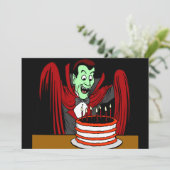 Dracula Vampire Halloween Birthday Kaart (Staand voorkant)