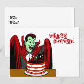 Dracula Vampire Halloween Birthday Kaart (Voorkant / Achterkant)