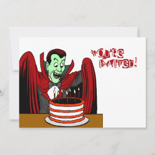 Dracula Vampire Halloween Birthday Kaart