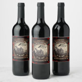  Dracula Vampire Halloween Party Favor Wijn Etiket (Flessen)