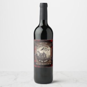Dracula Vampire Halloween Party Favor Wijn Etiket