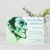 Dracula Vampire Halloween Uitnodiging (Staand voorkant)