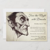 Dracula Vampire Halloween Uitnodiging (Voorkant)