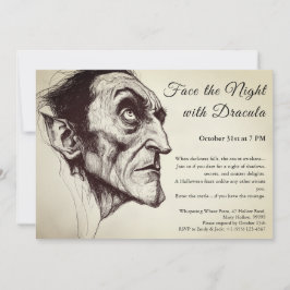 Dracula Vampire Halloween Uitnodiging