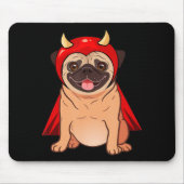 Dracula Vampire Pug Cute Dog Halloween Costume Pug Muismat (Voorkant)