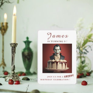 Dracula Vampire thema Cream Cake - Verjaardag Kaart