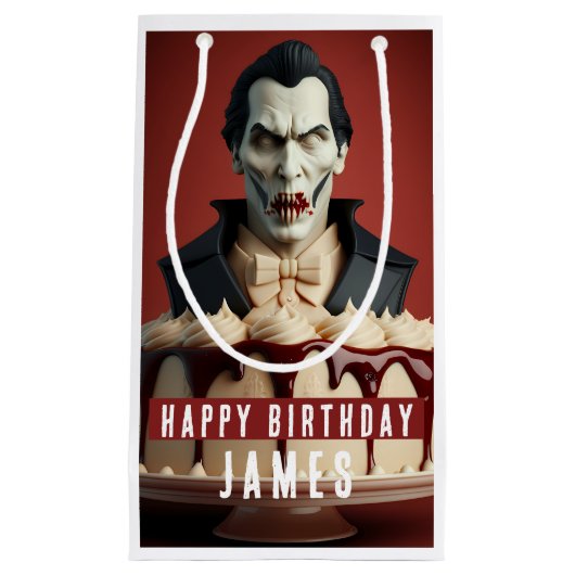 Dracula Vampire thema Cream Cake - Verjaardag Klein Cadeauzakje (Voorkant)