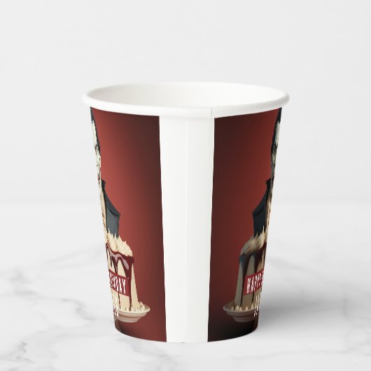 Dracula Vampire thema Cream Cake - Verjaardag Papieren Bekers (Rechts)