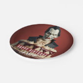 Dracula Vampire thema Cream Cake - Verjaardag Papieren Bordje (Gekanteld)