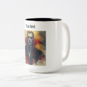 Dracula Vampire Two-Tone Coffee Mok. Tweekleurige Koffiemok (Voorkant rechts)