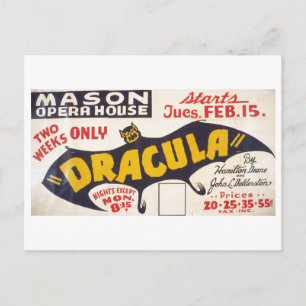 Dracula van Hamilton Deane - 1938 Briefkaart