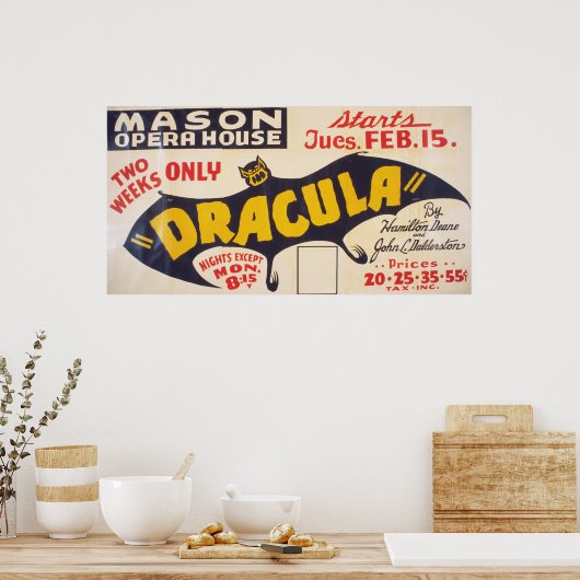 Dracula van Hamilton Deane Poster (Keuken)