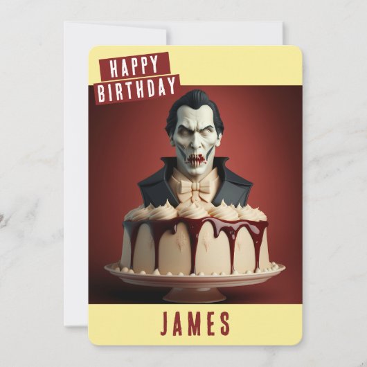 Dracula Verjaardag Kaart (Voorkant)