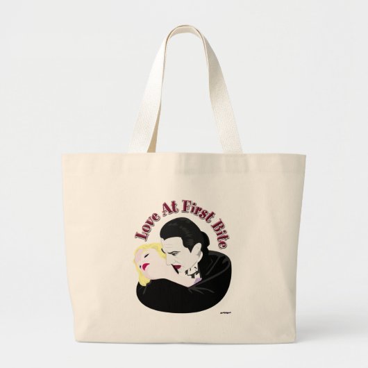 Dracula, Verliefd Bij de Eerste Beet Grote Tote Bag (Voorkant)