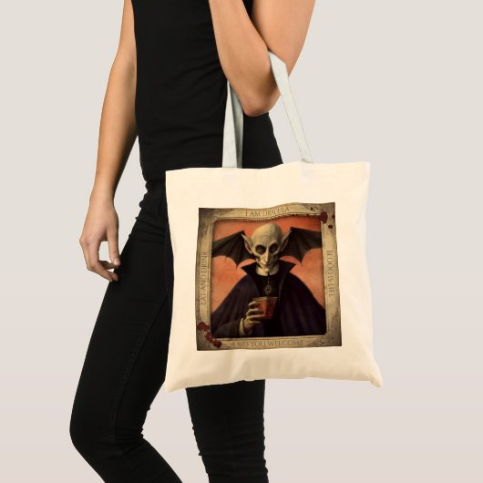 Dracula Vicious Vampire Halloween Spooky Tote Bag (Voorkant (product))