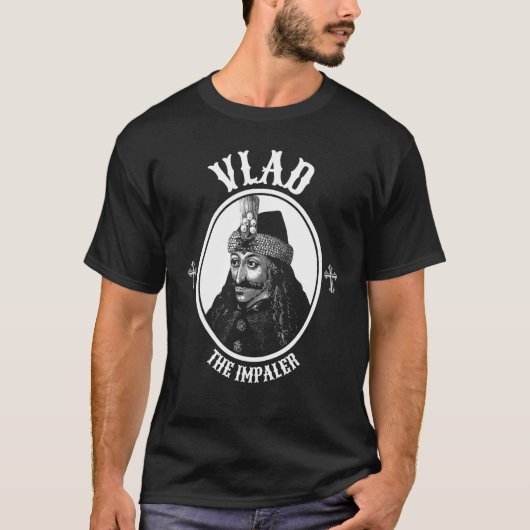 Dracula Vlad De Impaler Ondode Gothic T-shirt (Voorkant)