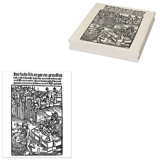 Dracula [ Vlad Tepes ] Houtsnede Rubberstempel (Gestempeld)