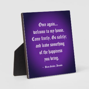 Dracula Welcome Quote Plaque Fotoplaat