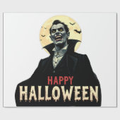 Dracula wenst je een griezelige nacht cadeaupapier (Vlak)