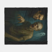 Dracula, Zombie & Ghost "Venster Weergave" Fleece Deken (Voorkant (Horizontaal))