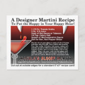 Dracula's Bloedige Halloween Martini Recept Briefk Briefkaart (Voorkant)