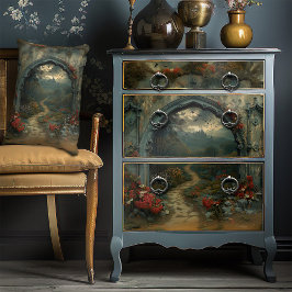 Dracula's Castle Gothic Arch Vampirecore Tissuepapier