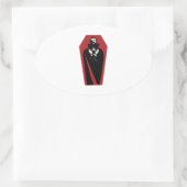 Draculas Coffin Ovale Sticker (Tas)