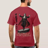 Dracula's dans op een doodskist: lang leve Hallowe T-shirt (Achterkant)