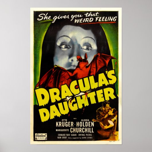Dracula's Daughter Movie Poster (Voorkant)