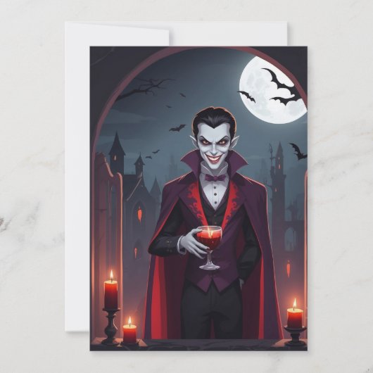 Dracula's Genot – Halloween Wenskaart Feestdagenkaart (Voorkant)