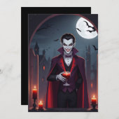 Dracula's Genot – Halloween Wenskaart Feestdagenkaart (Voorkant / Achterkant)