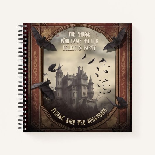 Dracula's Haunted Castle Halloween Gastenboek Notitieboek (Voorkant)