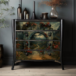 Dracula's kasteel gotische boog tissuepapier