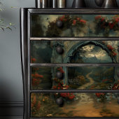 Dracula's kasteel gotische boog tissuepapier