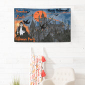 Dracula's Kasteel Halloween Banner (Insitu)