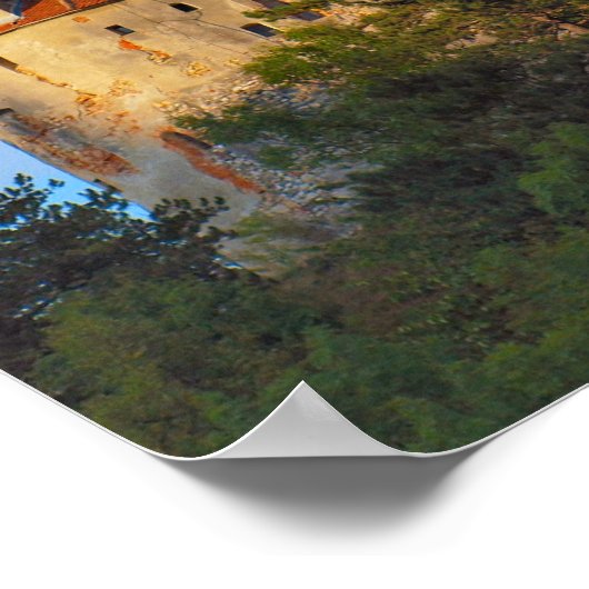 Dracula's kasteel, hilltop eerie poster (Hoek)