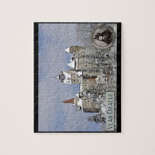 Dracula's kasteel in Bran in de winter Legpuzzel (Verticaal)
