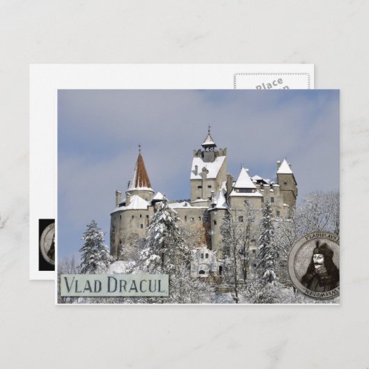Dracula's kasteel, winter briefkaart (Voorkant / Achterkant)