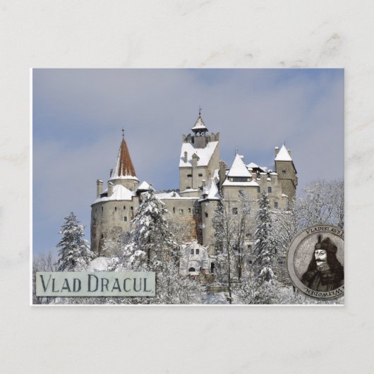 Dracula's kasteel, winter briefkaart (Voorkant)