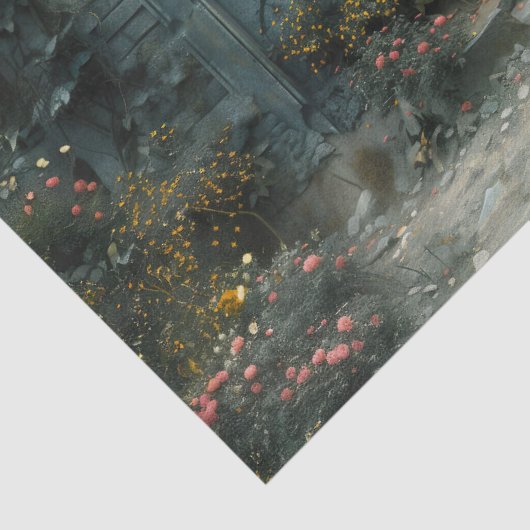 Dracula's Mysterieuze Kasteel Gothic Tissuepapier (Detail)