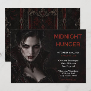 Dracula's Nacht Vrouwelijke Vampier Halloween Fe Kaart
